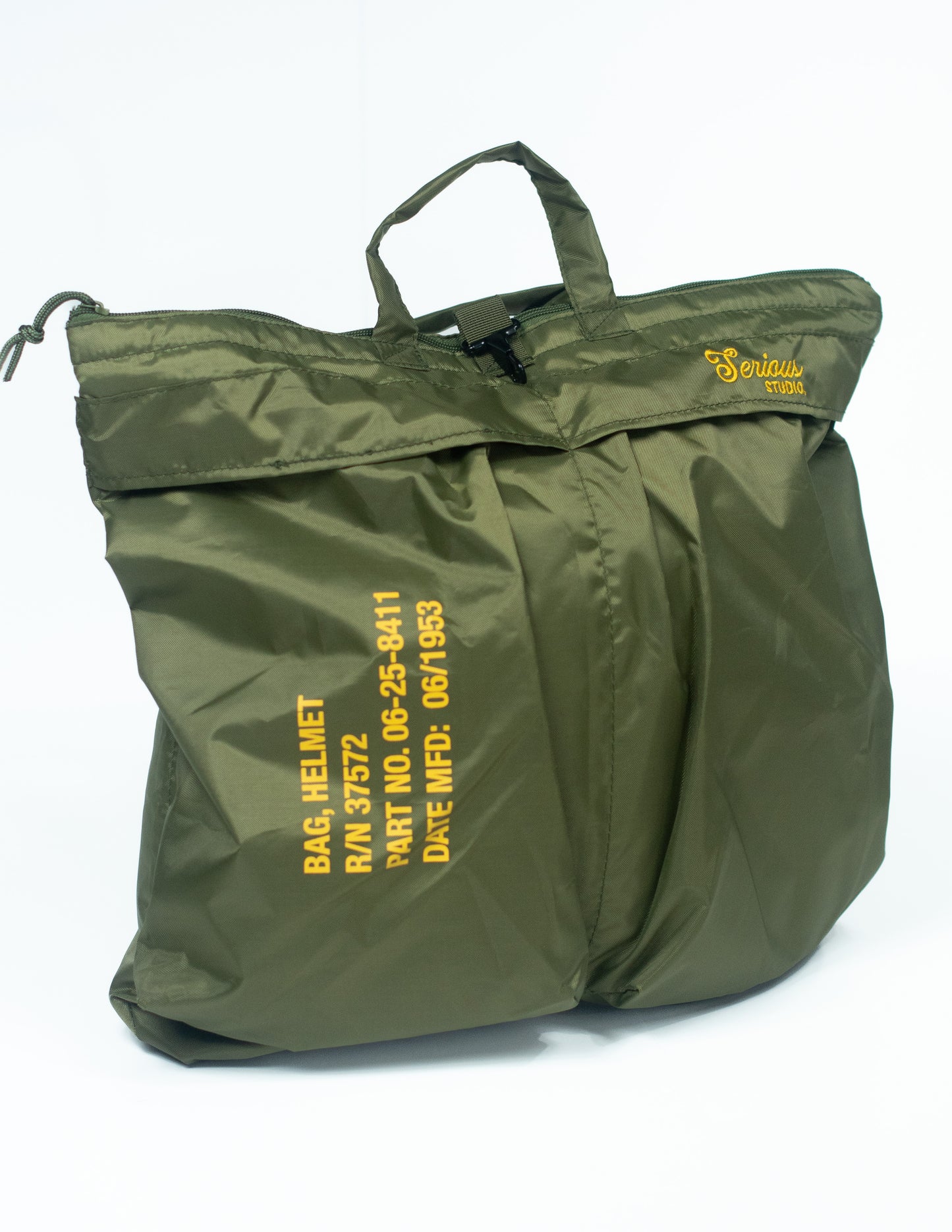 SERIOUS STUDIO HELMET BAG - GREEN / GOLD