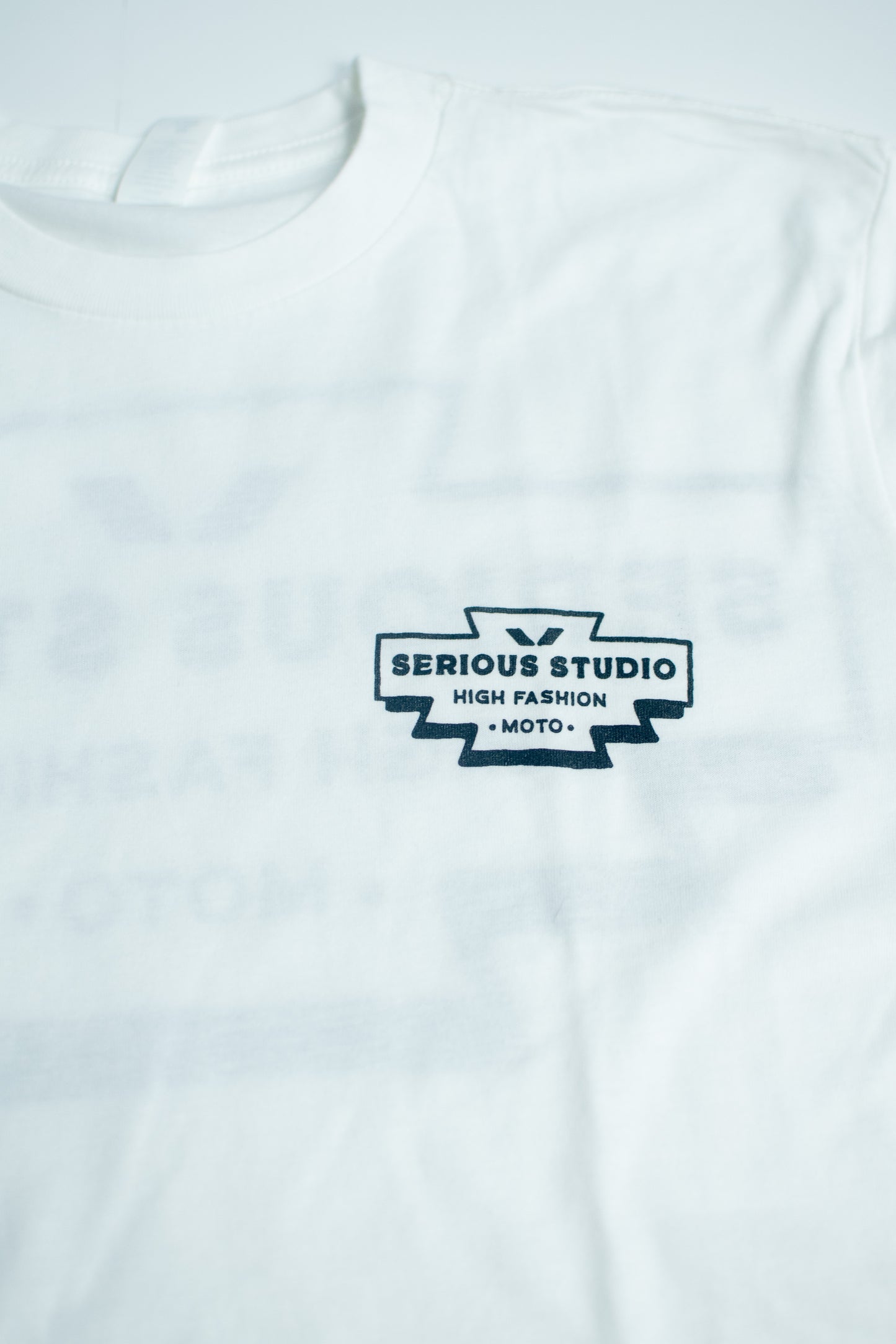 SERIOUS STUDIOS HIGH FASHION TEE - WHITE / BLACK